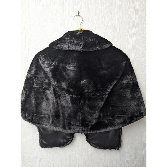 Vtg 1950s Bullock’s Los Angeles California Black Mink Fur Stole Shawl Wrap - Picture 8 of 9